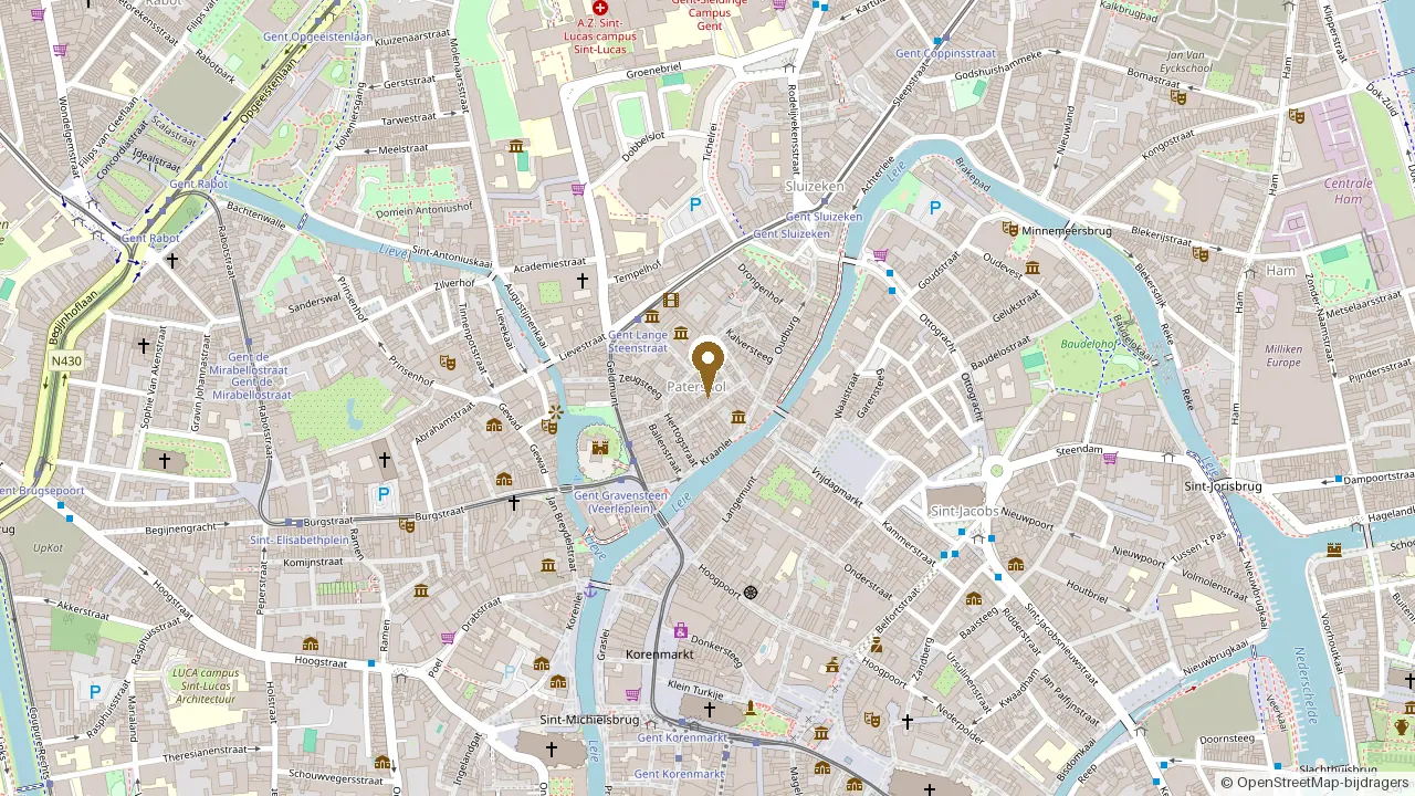 Kaart met de locatie van Corduwaniersstraat 41, 9000 GENT